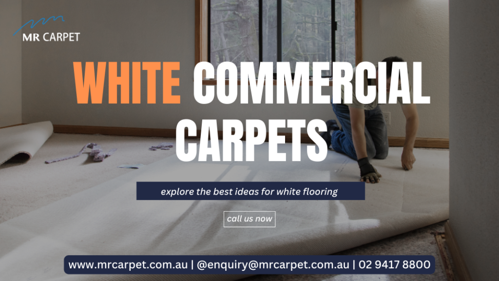 white commercial carpet flooring in Sydney