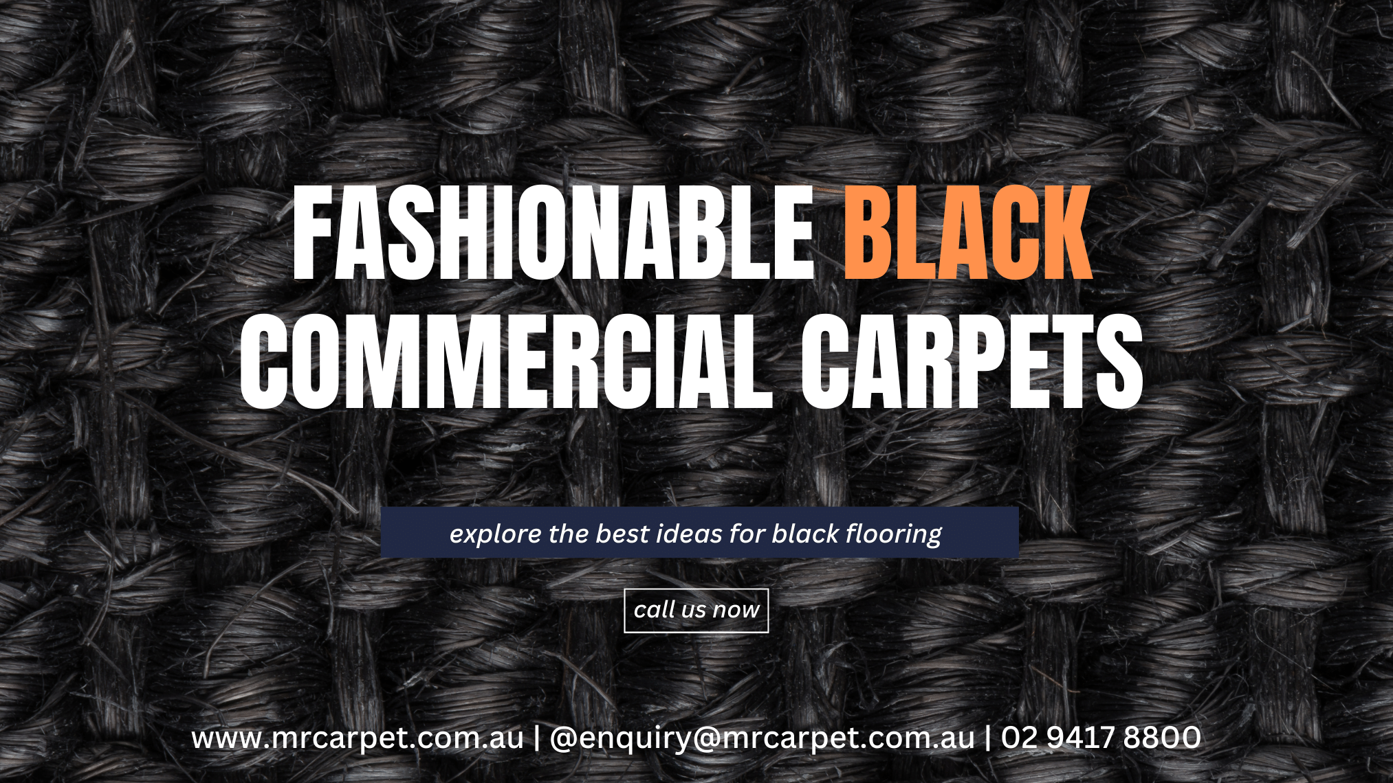 Fashionable black commercial carpeting - Mr Carpet