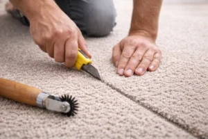 carpet cutting onsite